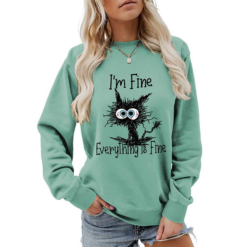 Plus Size Angry Cat Sweatshirt - image 20