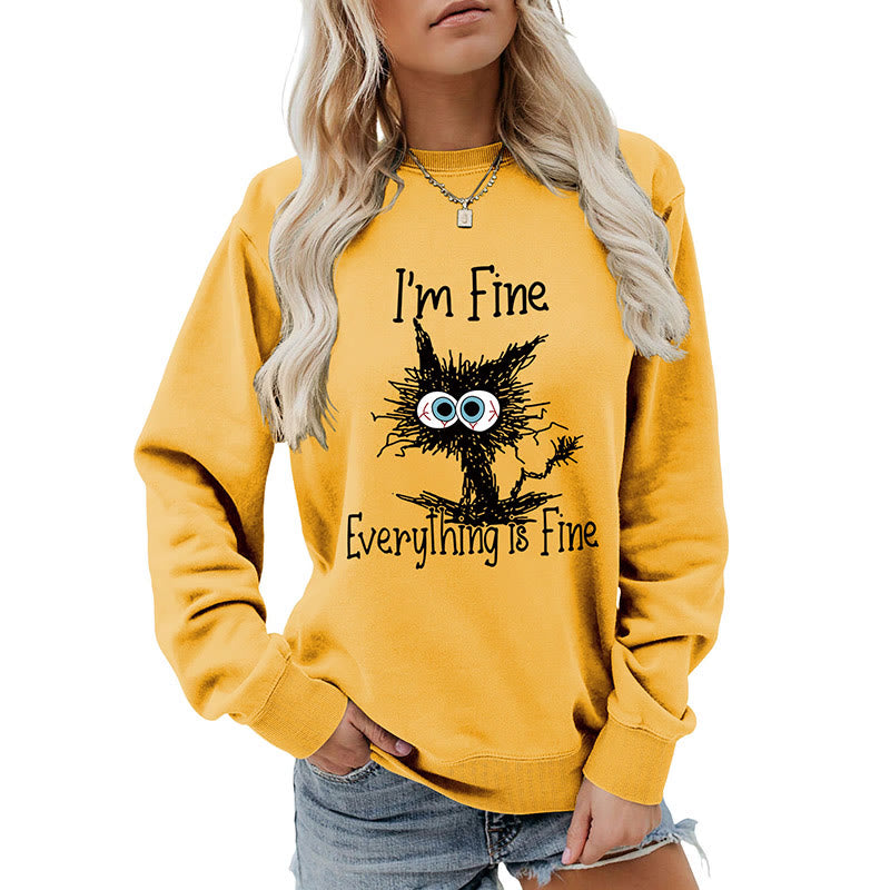 Plus Size Angry Cat Sweatshirt - image 26