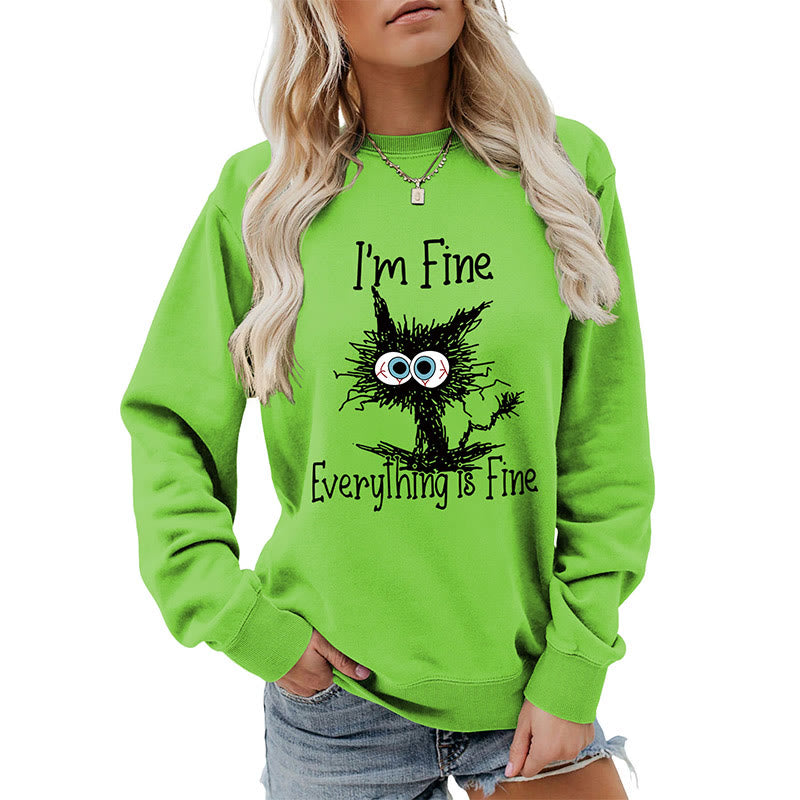 Plus Size Angry Cat Sweatshirt - image 27