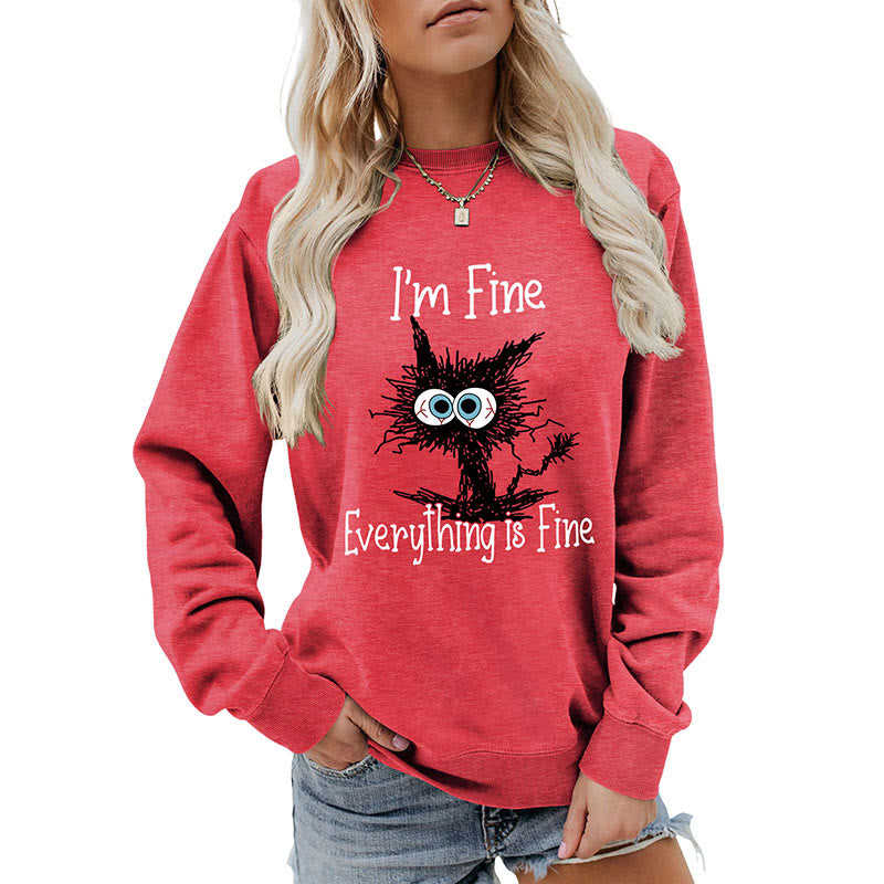Plus Size Black Cat Sweatshirt - image 20