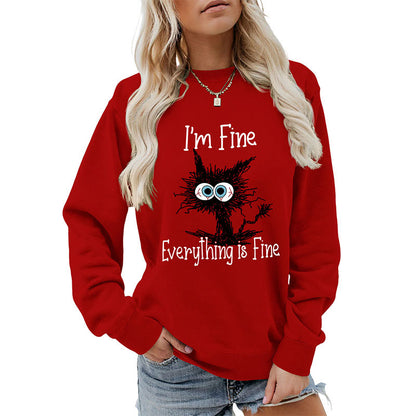 Plus Size Black Cat Sweatshirt - image 12