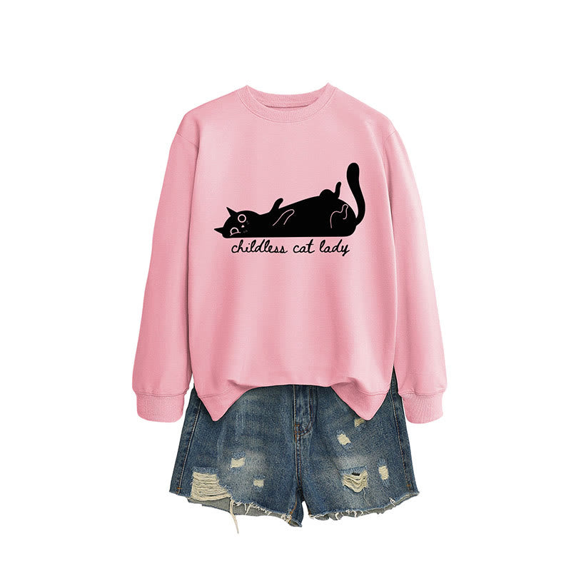 Plus Size Cute Cat Sweatshirt - Yellow - 2XL - image 7