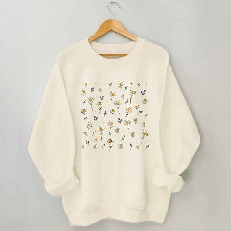 Plus Size Daisy Sweatshirt - Apricot - 3XL - image 1