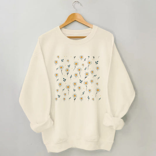Plus Size Daisy Sweatshirt - Apricot - 3XL - image 1