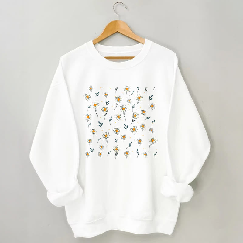 Plus Size Daisy Sweatshirt - White - 3XL - image 3