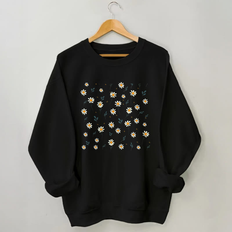 Plus Size Daisy Sweatshirt - Black - 3XL - image 4