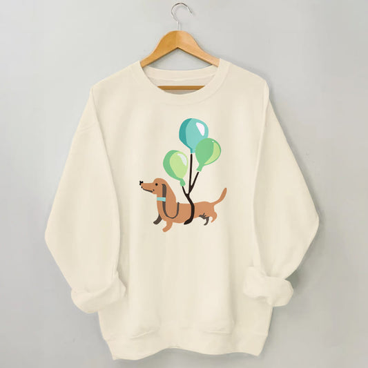 Plus Size Balloon Dachshund Sweatshirt - Apricot - 3XL - image 1