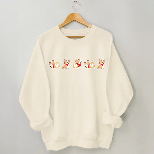 Plus Size Corgi Sweatshirt - Apricot - 3XL - image 0