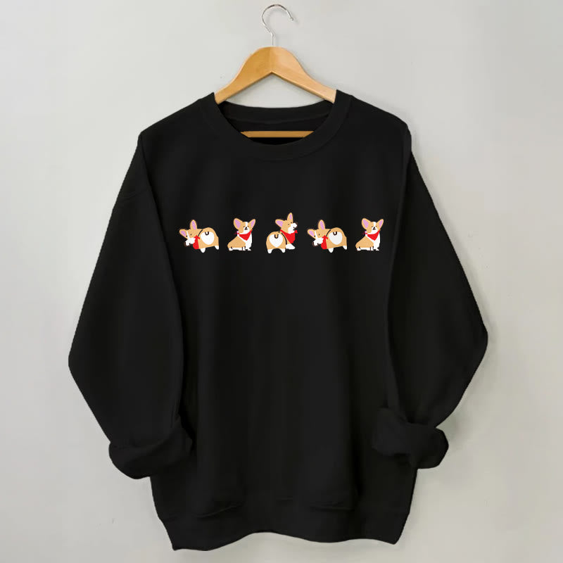 Plus Size Corgi Sweatshirt - Black - 3XL - image 3