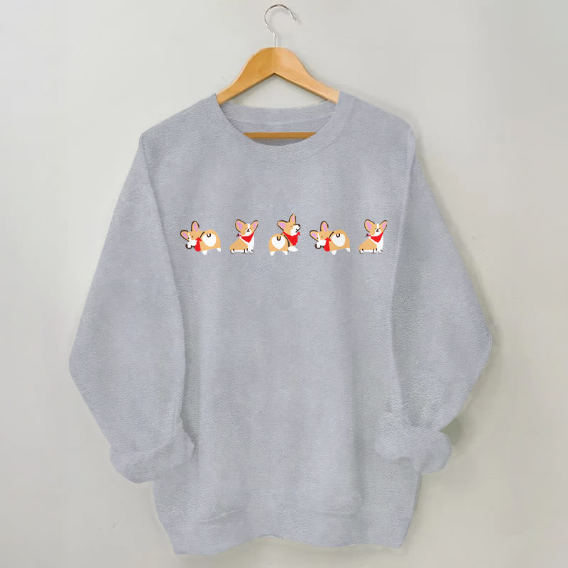 Plus Size Corgi Sweatshirt - Grey - 3XL - image 2