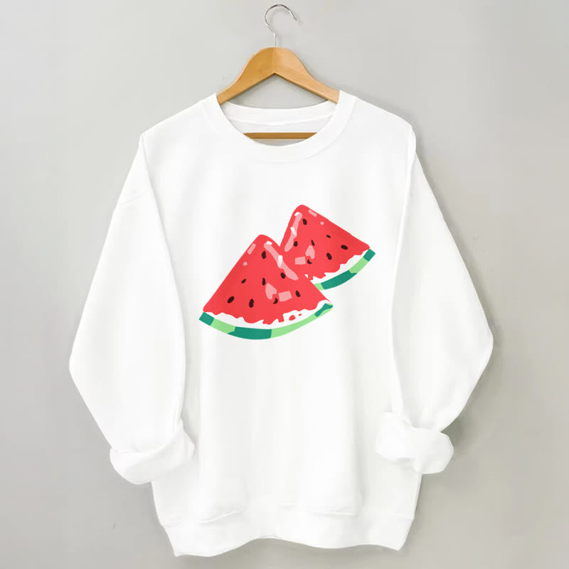 Plus Size Watermelon Sweatshirt - White - 3XL - image 4