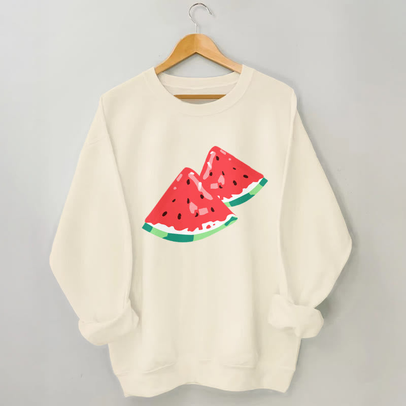 Plus Size Watermelon Sweatshirt - Apricot - 3XL - image 1