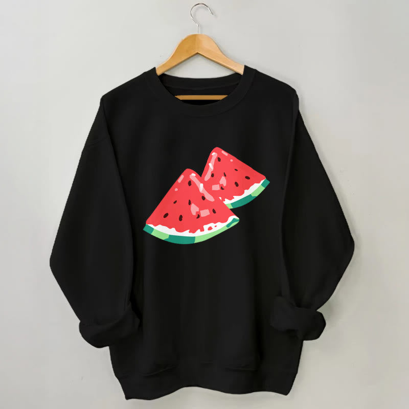 Plus Size Watermelon Sweatshirt - Black - 3XL - image 3
