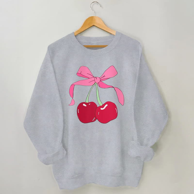 Plus Size Big Cherry Sweatshirt - Grey - 3XL - image 2