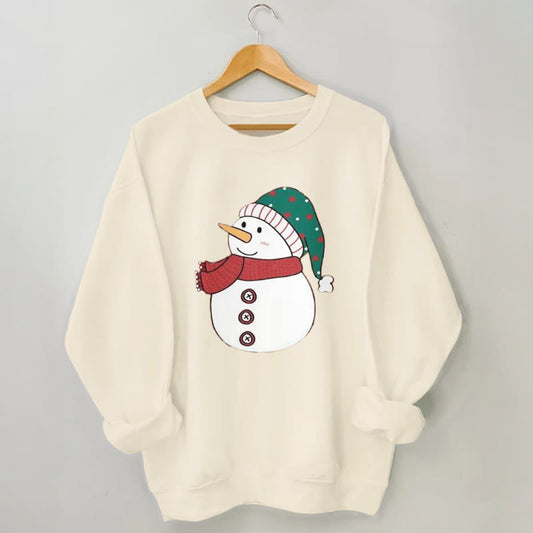 Plus Size Snowman Sweatshirt - Apricot - 3XL - image 1