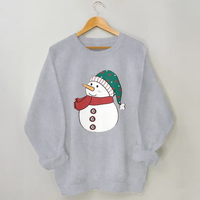 Plus Size Snowman Sweatshirt - Grey - 3XL - image 1