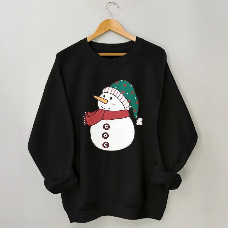 Plus Size Snowman Sweatshirt - Black - 3XL - image 2