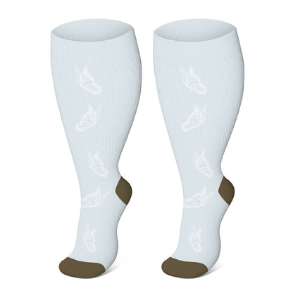 Plus Size Penguin Fox Compression Socks 2XL-7XL(3 Pairs) - image 5
