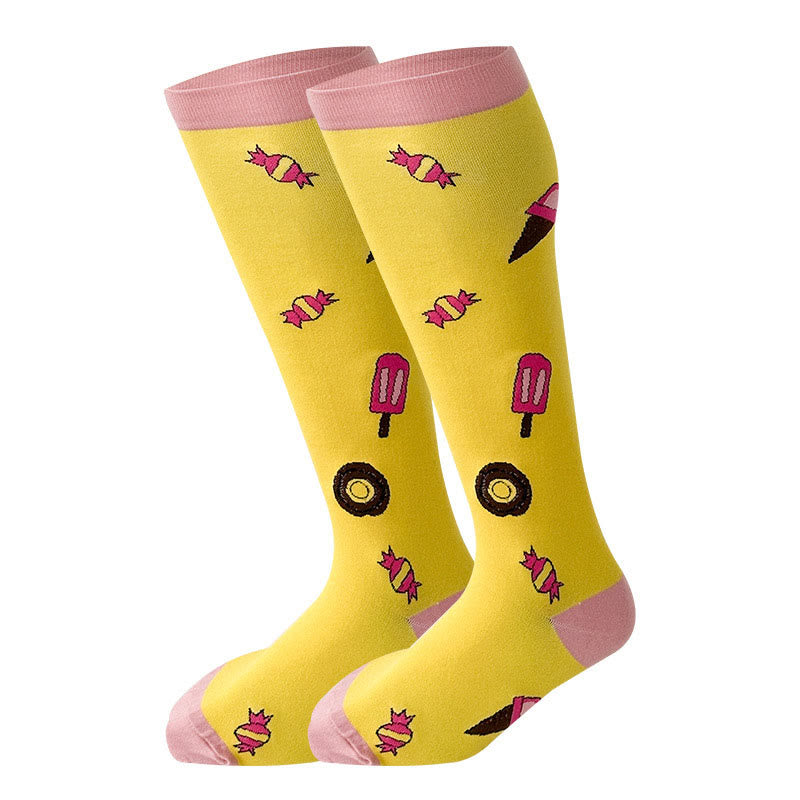 2XL-7XL Plus Size Yellow Series Compression Socks - Candy - 7XL - image 5