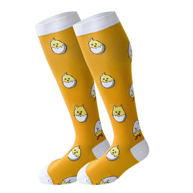 2XL-7XL Plus Size Yellow Series Compression Socks - Chicken - 7XL - image 3