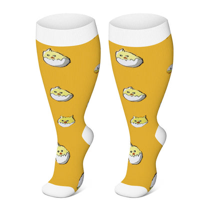 Plus Size Yellow Series Compression Socks 2XL-7XL(3 Pairs) - image 7