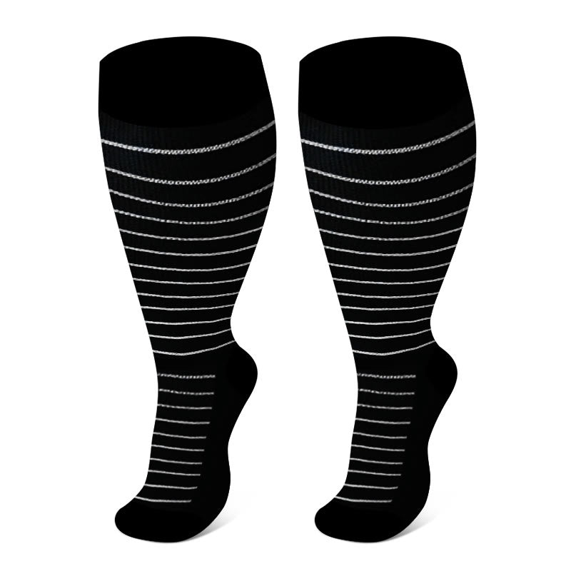 2XL-7XL Plus Size Rhombus Compression Socks(3 Pairs) - image 6