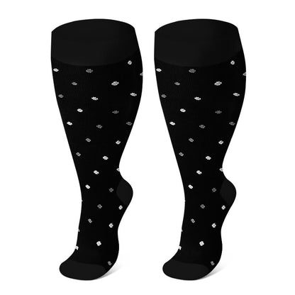Plus Size Rhombus Compression Socks 2XL-7XL(3 Pairs) - image 6