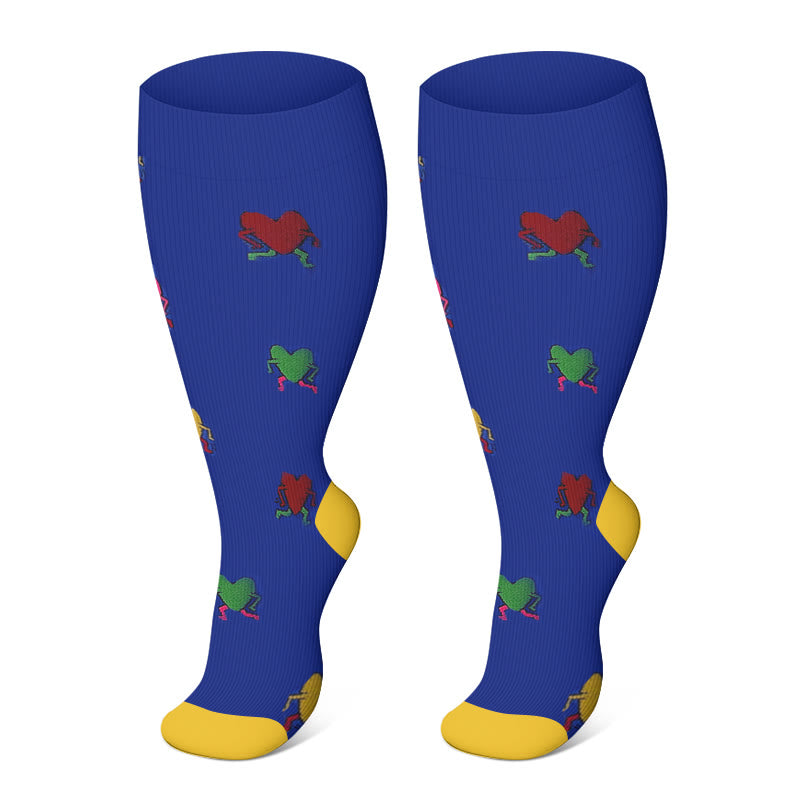 Plusock Plus Size Funny Pattern Compression Socks 2XL-7XL(3 Pairs) - image 6