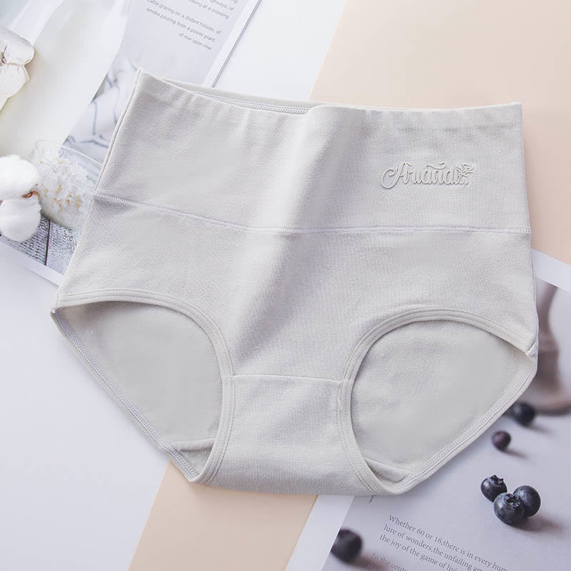 High Waist Stretchy Panty(4 Packs) - Grey - 5XL - image 7