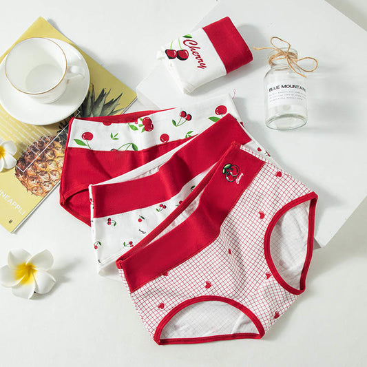 Plus Size Love Cherry Panty(5 Packs)