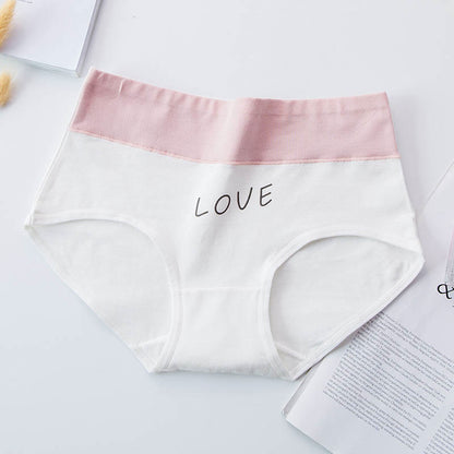 Plus Size Pink Love Heart Panty(5 Packs)