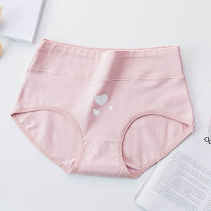 Plus Size Pink Love Heart Panty(5 Packs)