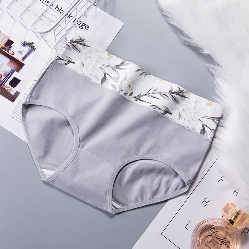Plus Size Flowers Panty(3 Packs) - Light Gray - 2XL - image 5
