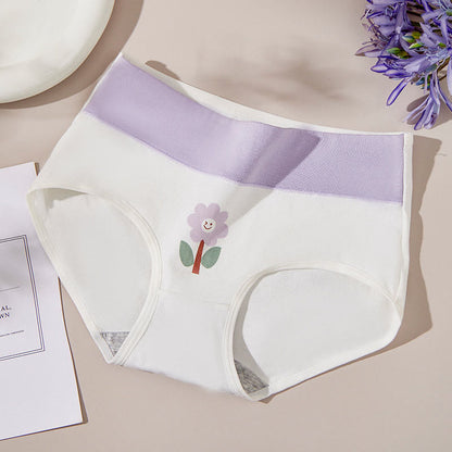 Plus Size Smiley Flower Panty(4 Packs)