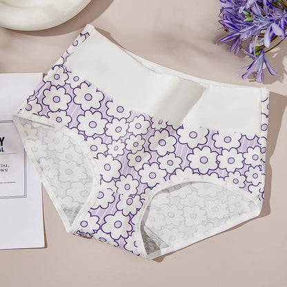 Smiley Flower Panty(4 Packs) - Light Purple - 2XL - image 4