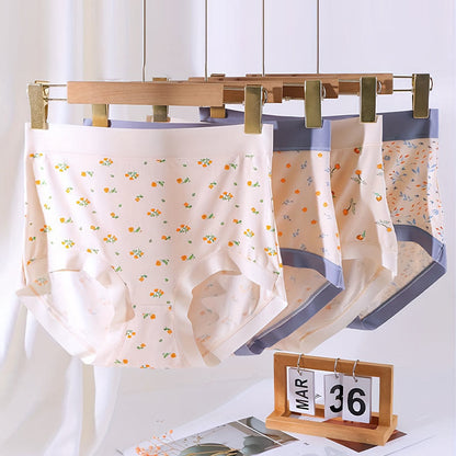 Plus Size Elegant Flowers Panty(4 Packs)