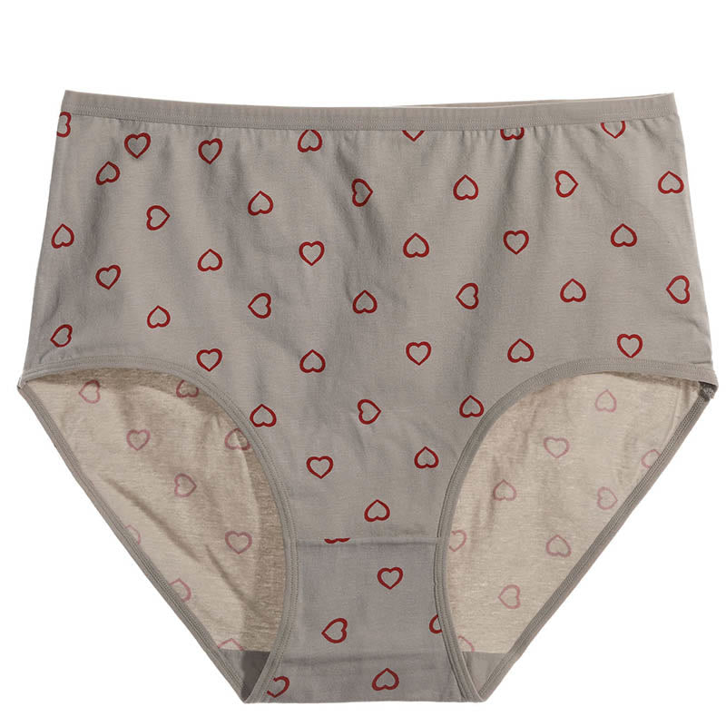 Red Heart Panty(3 Packs) - Grey - 5XL - image 7