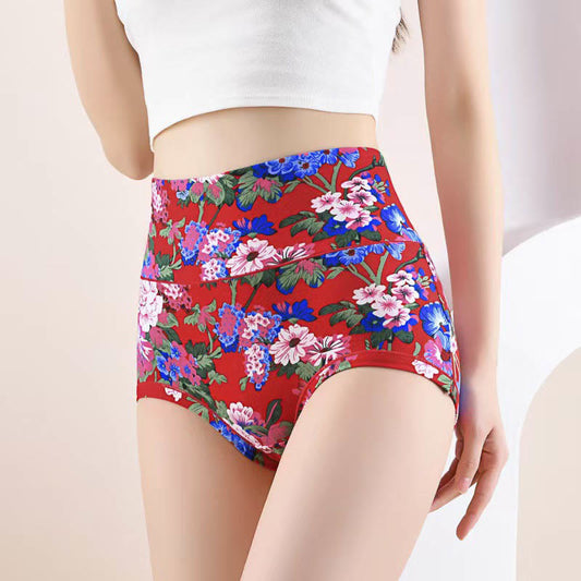 Plus Size Big Flowers Panty(4 Packs)