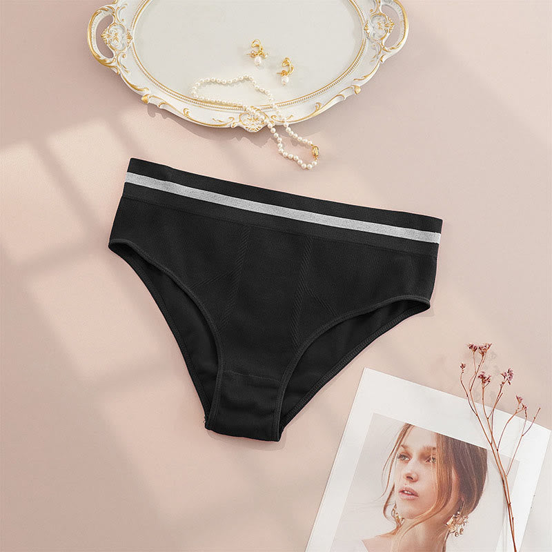 Breathable Seamless Panty(4 Packs) - Black - 4XL - image 1