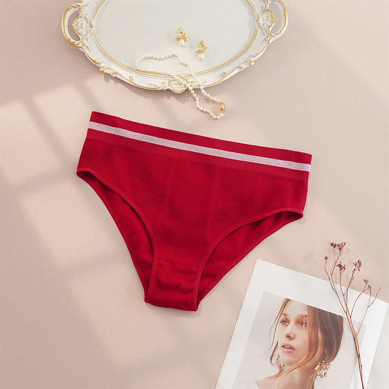 Breathable Seamless Panty(4 Packs) - Red - 4XL - image 2