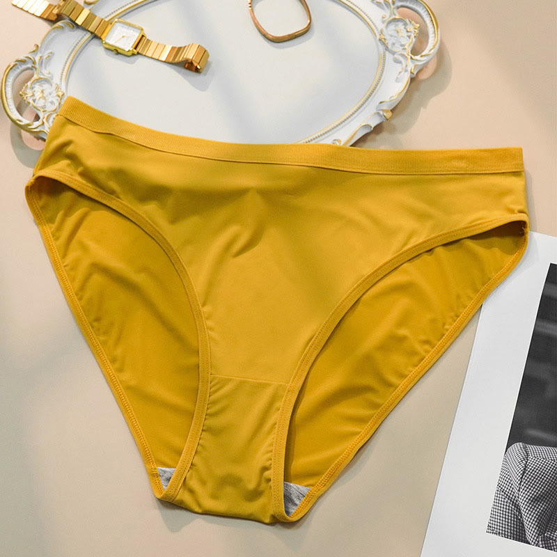 Threaded Waist Panty(5 Packs) - Yellow - 4XL - image 6