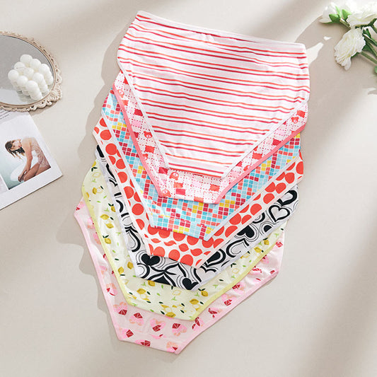 Plus Size Cute Pattern Panty(7 Packs)