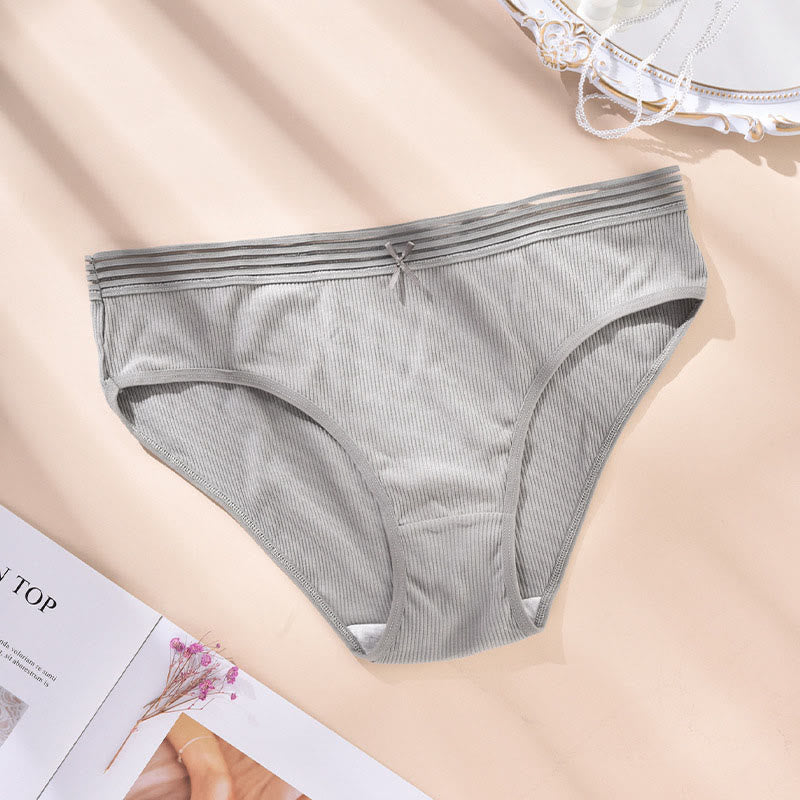 Bow Panty(5 Packs) - Grey - 4XL - image 7