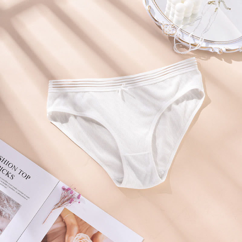 Bow Panty(5 Packs) - White - 4XL - image 5