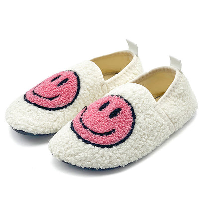 Plus Size Pink Smiley Face Slippers