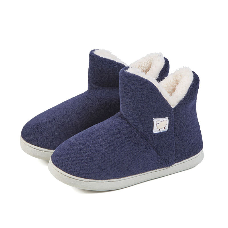 Plus Size High Top Thickening Slippers - Navy Blue - EU44-45(US13-14) - image 6