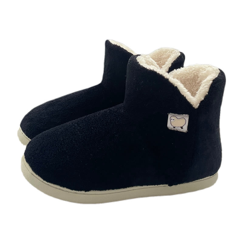 Plus Size High Top Thickening Slippers - Black - EU44-45(US13-14) - image 5