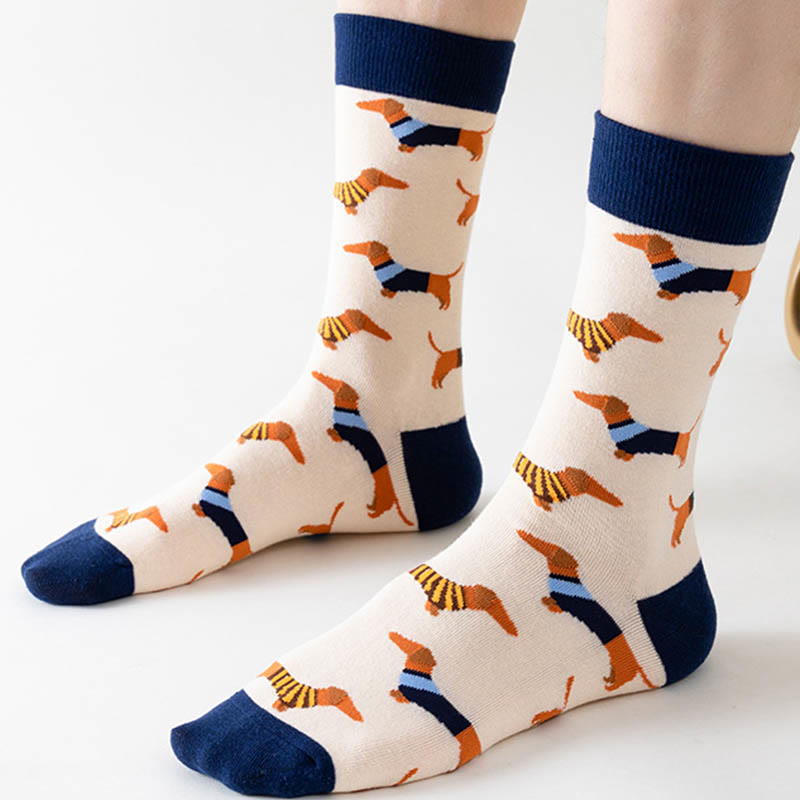 Panda Dog Cat Quarter Socks(5 Pairs) - image 3