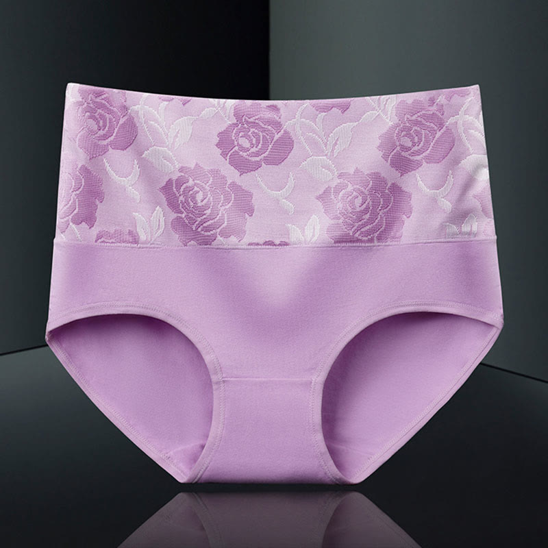 Exquisite Printing Panty(4 Packs) - Light Purple - 5XL - image 6