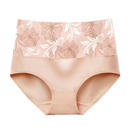 Pure Color Flowers Panty(3 Packs) - Apricot - 5XL - image 2